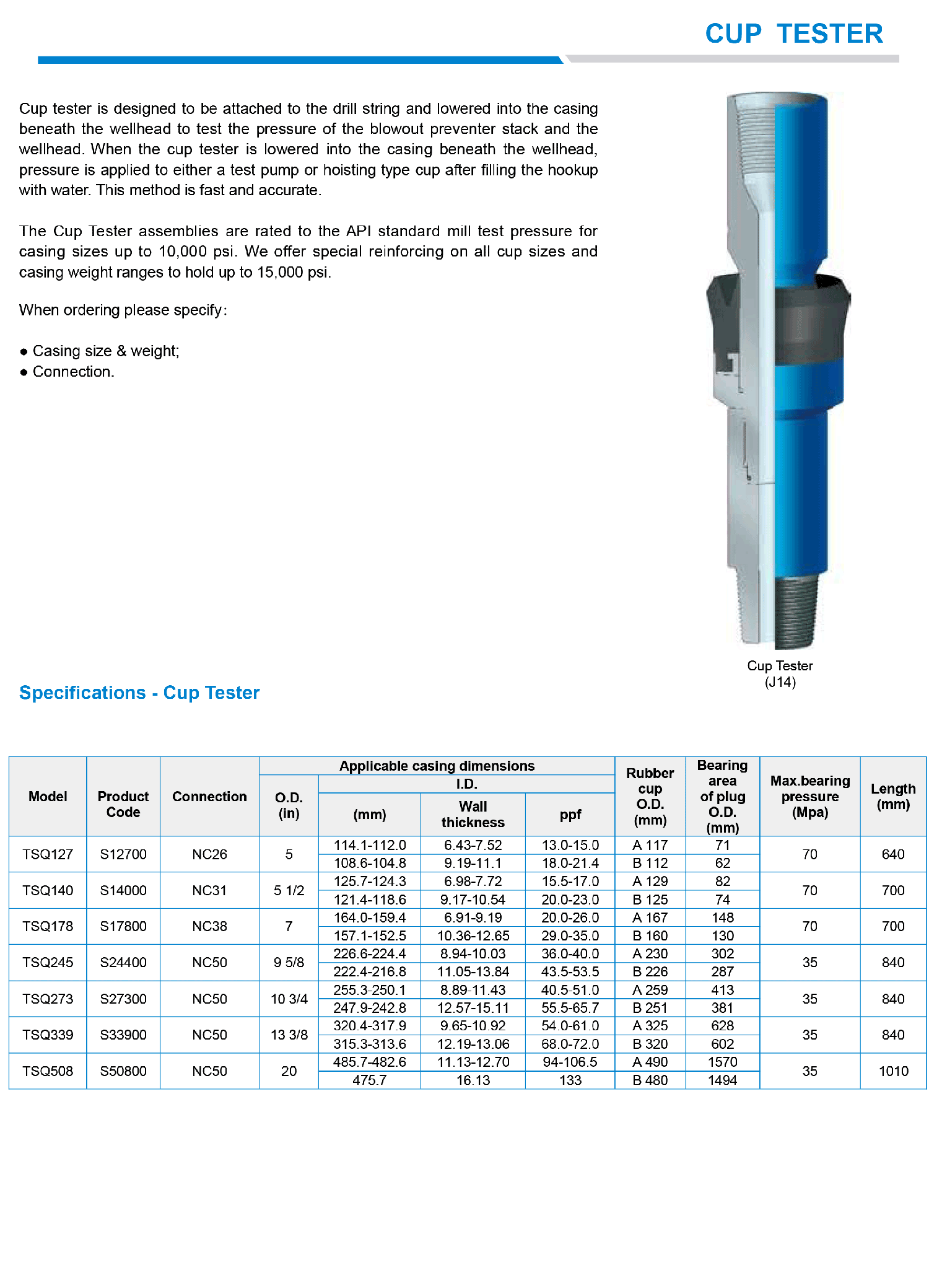cup tester|sucker rod|coupling|joint|oildield equipment|rig|drilling|oil|petroleum